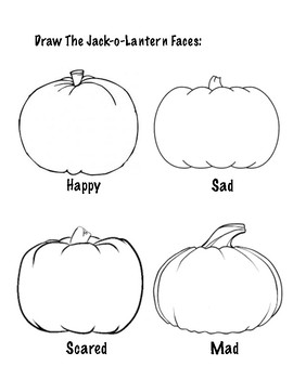 270x350 Drawing Jack O Lantern Facial Expressions Tpt - Jack O Lantern Drawing
