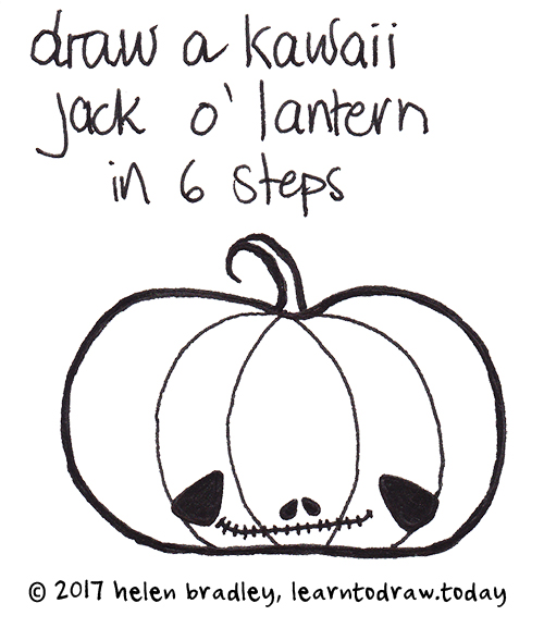 500x577 Learn To Draw Kawaii Jack O'lantern Learn To Draw - Jack O Lantern Drawing