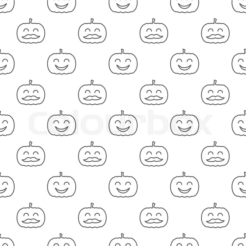 800x800 Jack O Lantern Elements Seamless Background Halloween Tileable - Jack O Lantern Drawing Patterns