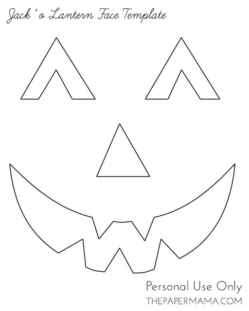 512x640 Free Printable Easy Funny Jack O Lantern Face Stencils Patterns - Jack O Lantern Drawing Patterns