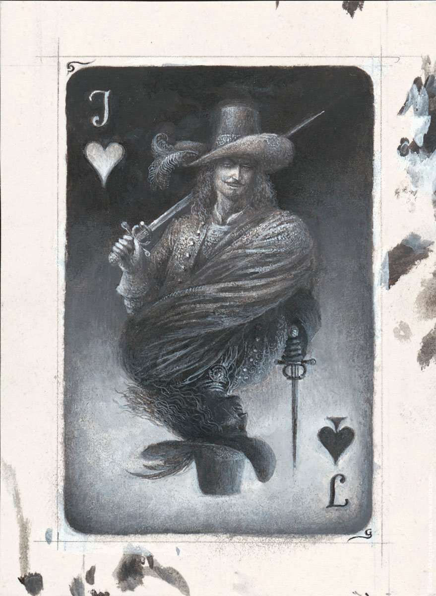 879x1200 painting of spades, jack of hearts - Jack Of Spades Drawing