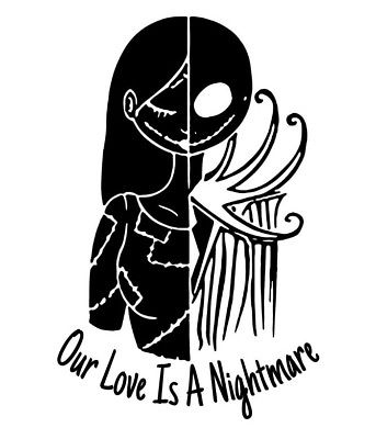 343x400 Jack Skellington And Sallynightmare Before Christmaslove Wall - Jack Skellington And Sally Drawings