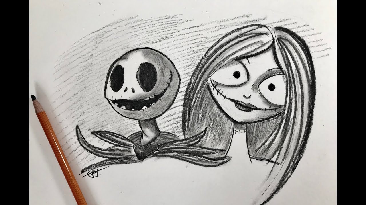 Jack Skellington And Sally Drawings at PaintingValley.com | Explore ...