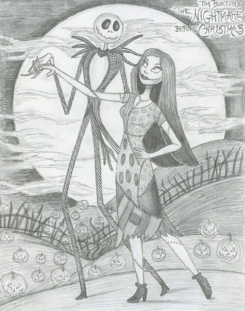 808x1024 Nightmare Before Christmas Images Jack And Sally Hd Wallpaper - Jack Skellington And Sally Drawings