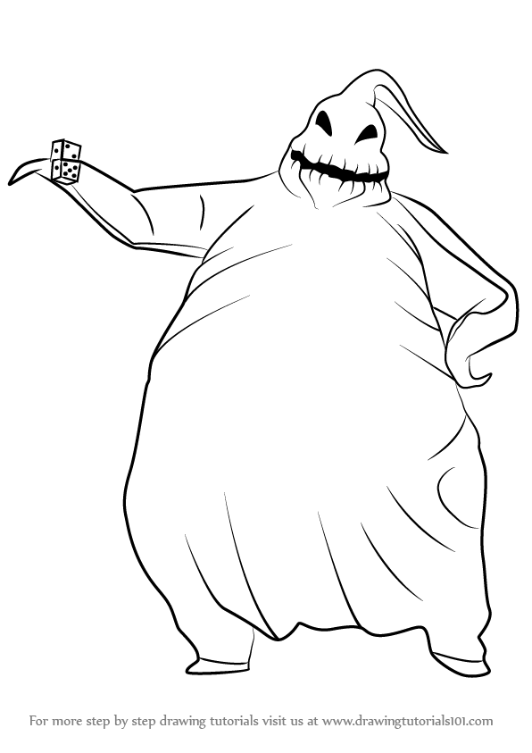 596x843 learn how to draw oogie boogie from the nightmare before christmas - Jack Skellington Drawing