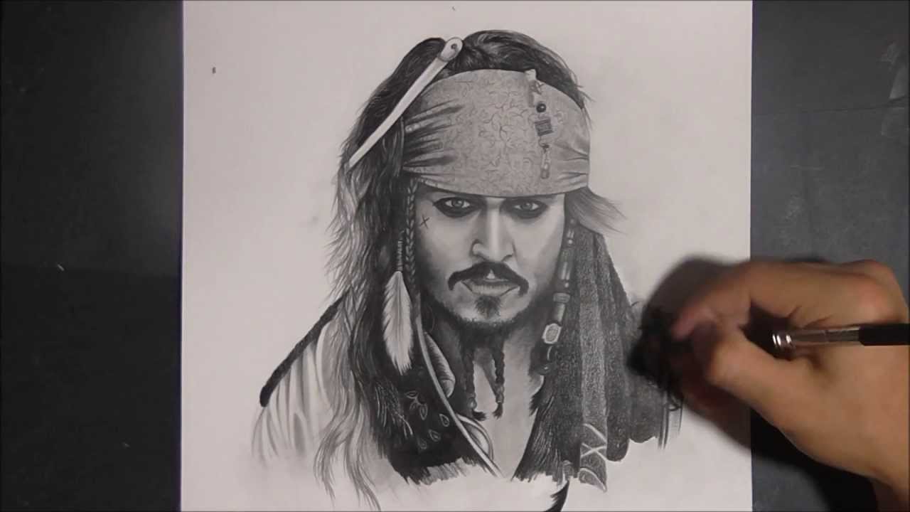 1280x720 Jack Sparrow Drawing - Jack Sparrow Drawing
