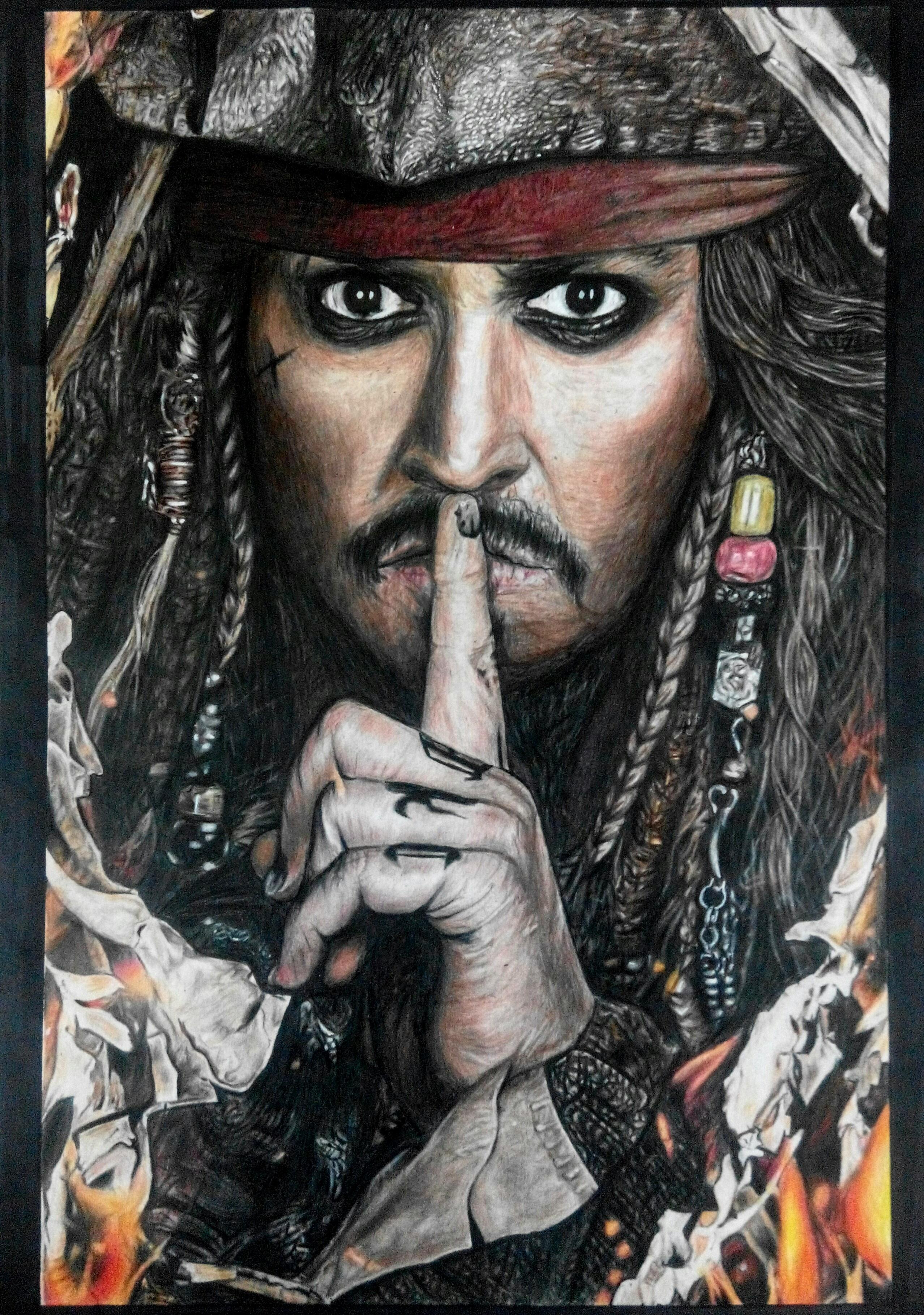 2556x3637 Jack Sparrow Drawing Done My Me Piratesofthecaribbean - Jack Sparrow Drawing