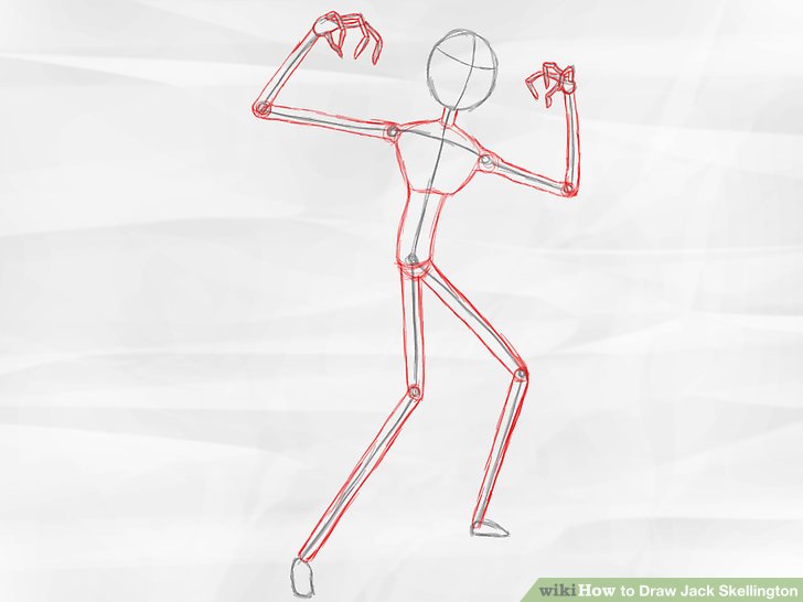 728x546 How To Draw Jack Skellington Steps - Jack The Pumpkin King Drawing