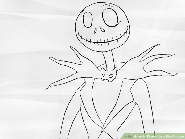 600x450 Jack Skellington Drawing - Jack The Pumpkin King Drawing