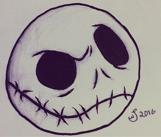 320x273 Old Doodle Of Everyone's Favorite Pumpkin King - Jack The Pumpkin King Drawing
