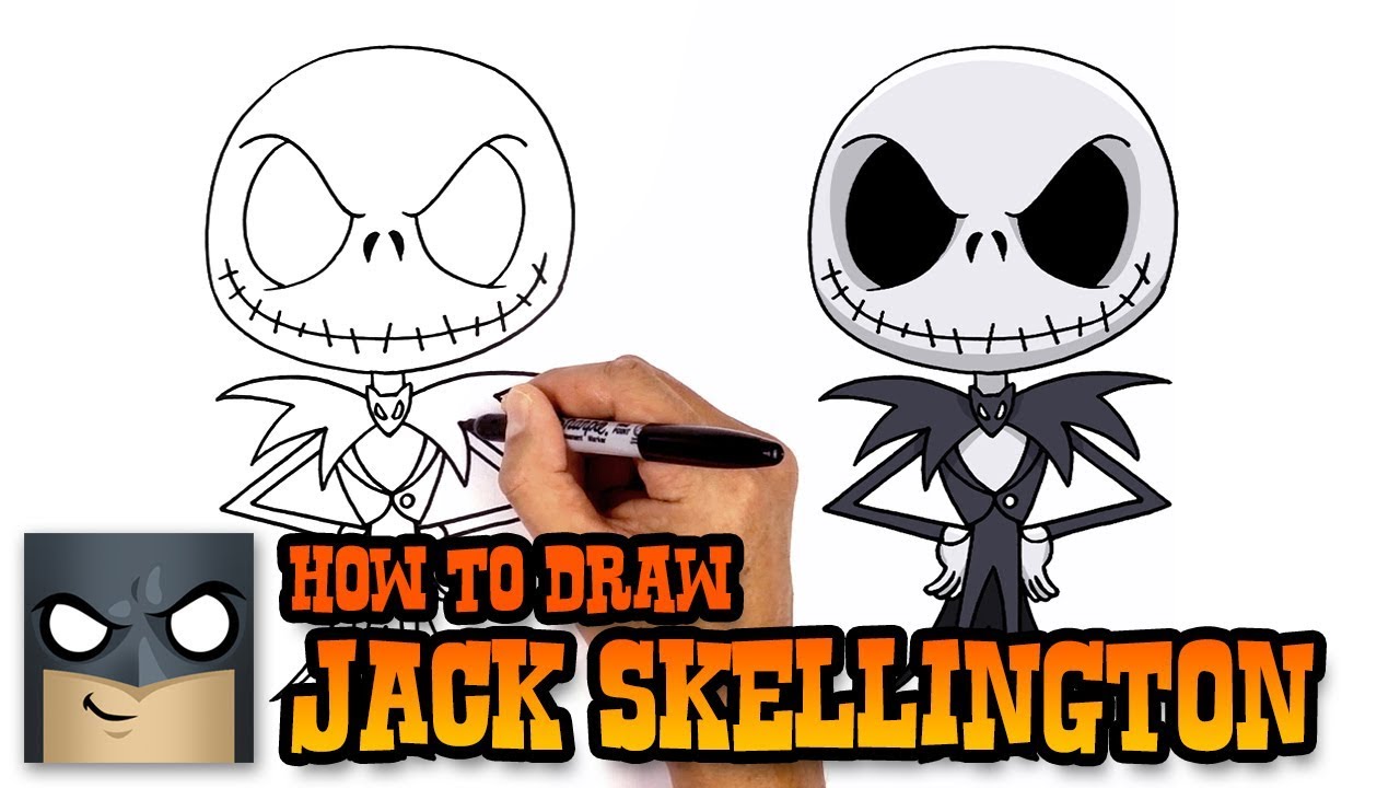 1280x720 How To Draw Jack Skellington Christmas Tutorial - Jack The Skeleton Drawing