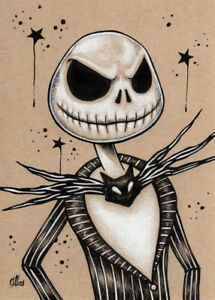 215x300 Nightmare Before Christmas Jack Skellington Drawing Art Print - Jack The Skeleton Drawing