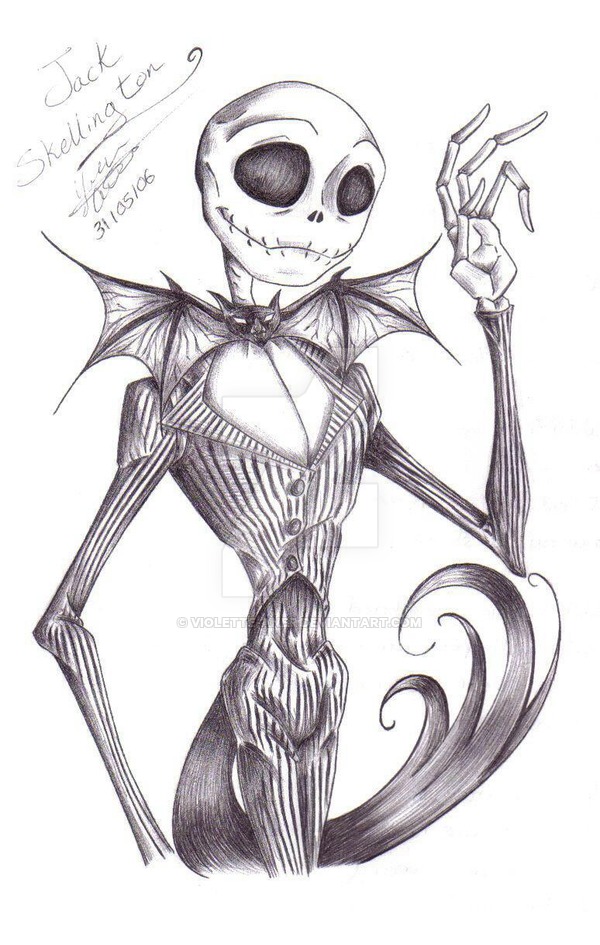 600x945 Realist Jack Skellington - Jack The Skeleton Drawing