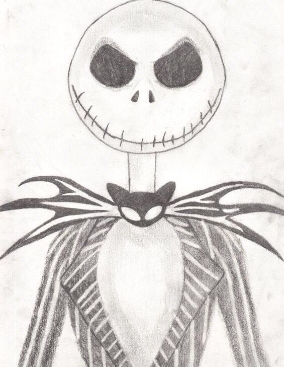 565x729 Nightmare Before Christmas Draws Halloween Drawings, Jack - Jack The Skeleton Drawing