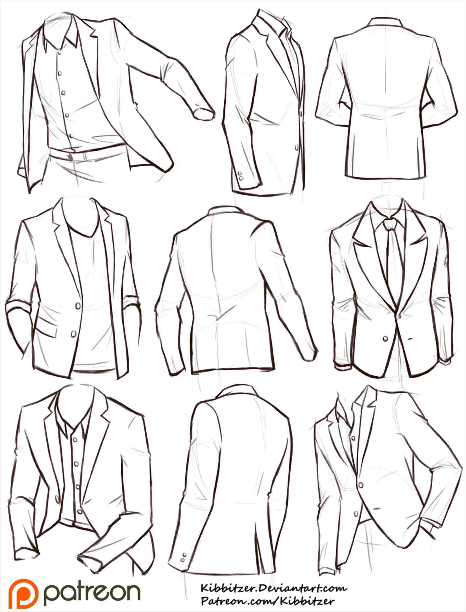 Open Jacket Drawing Reference - Drawing techniques drawing tips drawing ...