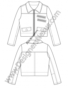 232x300 Free Illustrator Fashion Templates Jacket Flat Sketches - Jacket Flat Drawing