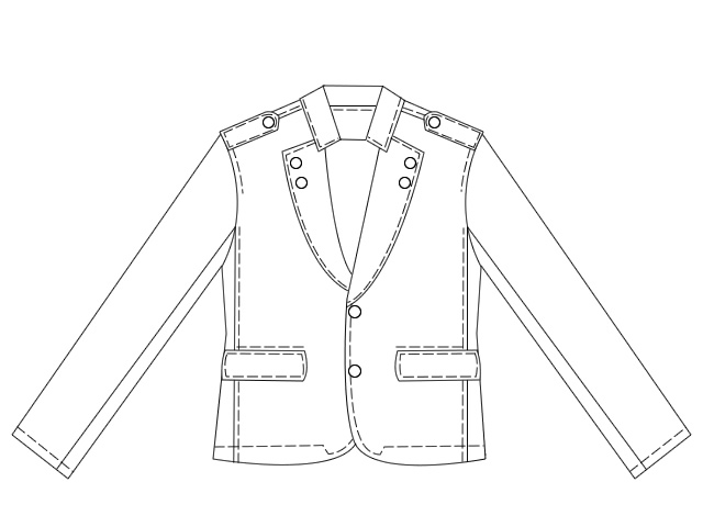 640x480 Lucas Infashion Flat Drawing Of The Jacket - Jacket Flat Drawing