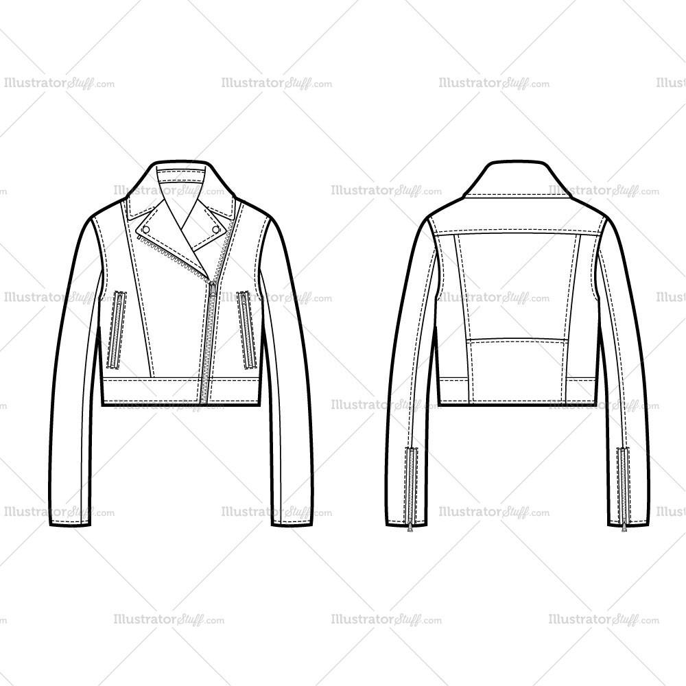 Jacket Flat Drawing at PaintingValley.com | Explore collection of ...