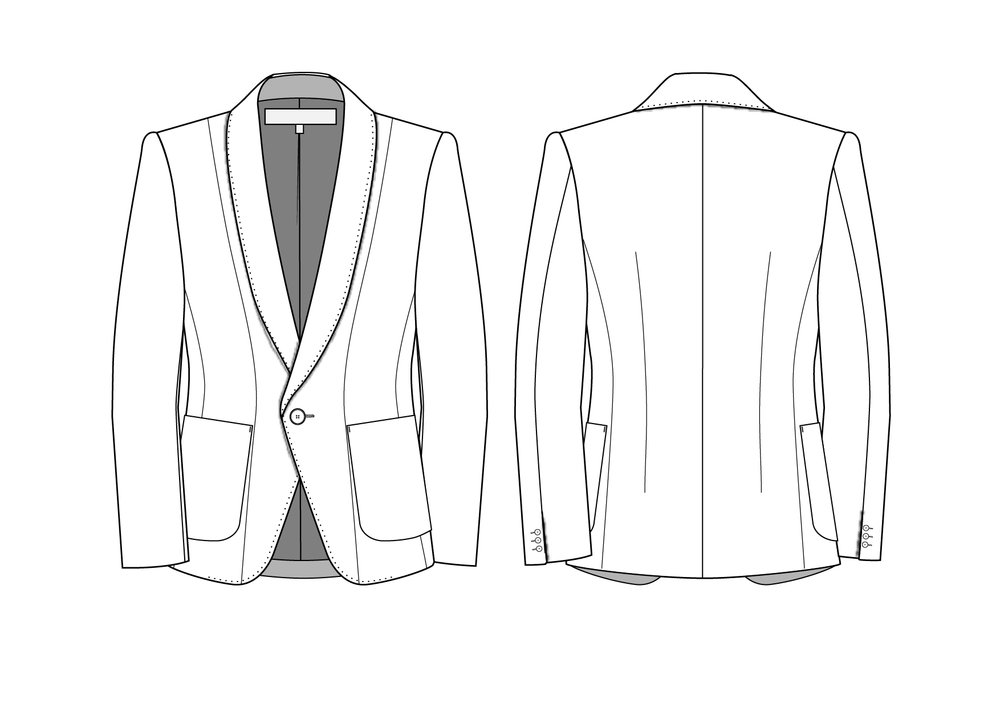 Jacket Flat Drawing at PaintingValley.com | Explore collection of ...