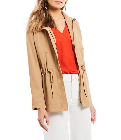 414x480 Tie Front Or Tie Sleeve Or Tie Waist Women's Jackets Vests - Jacket Tied Around Waist Drawing