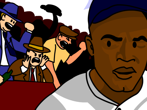 583x438 jackie robinson - Jackie Robinson Drawing