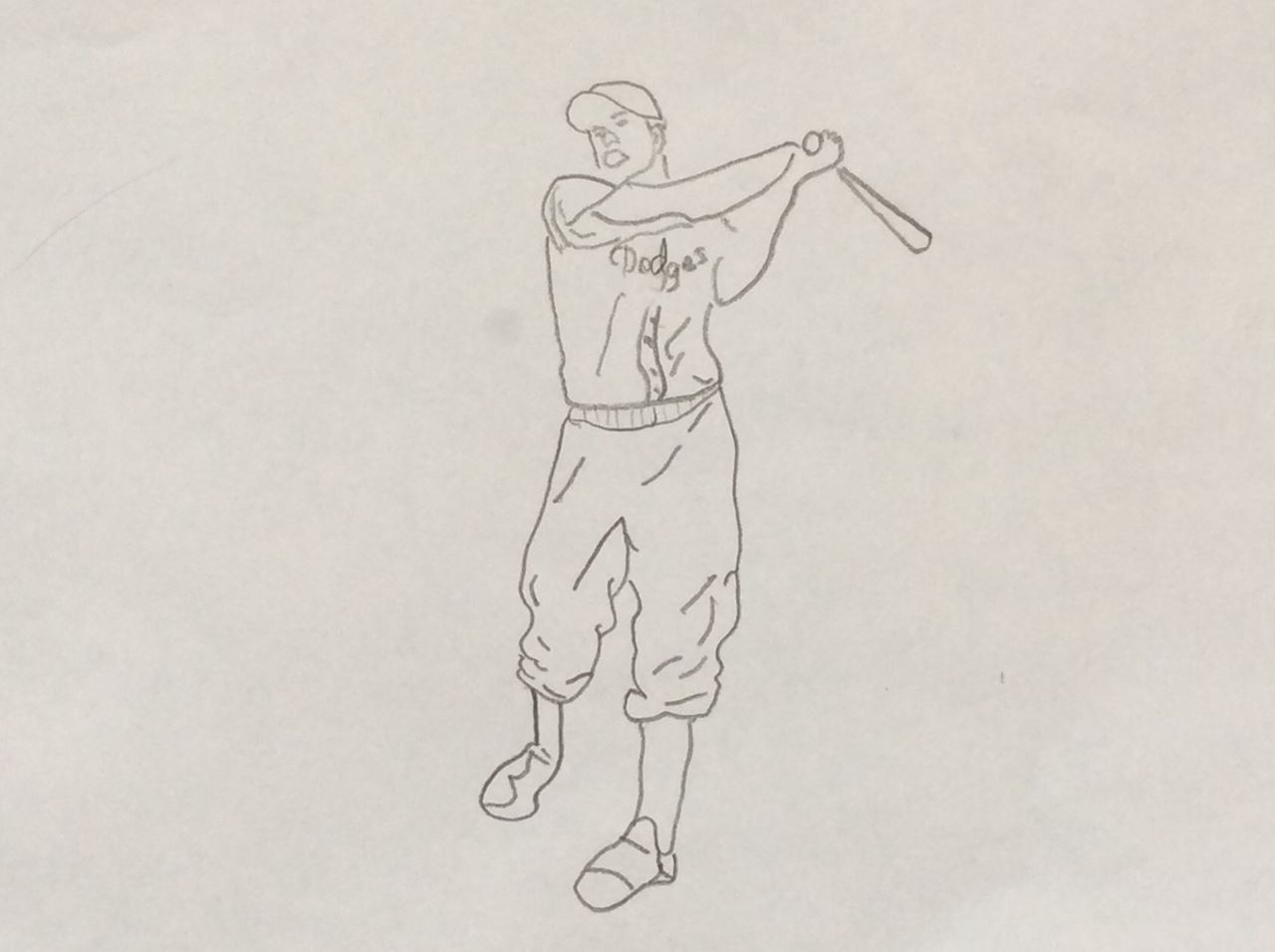 1280x956 jackie robinson my hero - Jackie Robinson Drawing