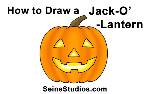 500x315 How To Draw A Halloween Pumpkin - Jackolantern Drawing