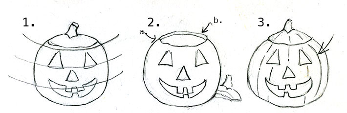 710x231 How To Draw A Jack O Lantern Ways - Jackolantern Drawing