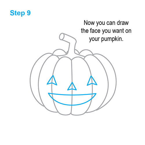 500x500 How To Draw Jack O Lantern - Jackolantern Drawing