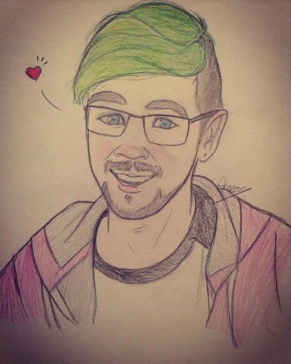 570x713 Items Similar To Jacksepticeye Pencil Drawing On Etsy - Jacksepticeye Drawing