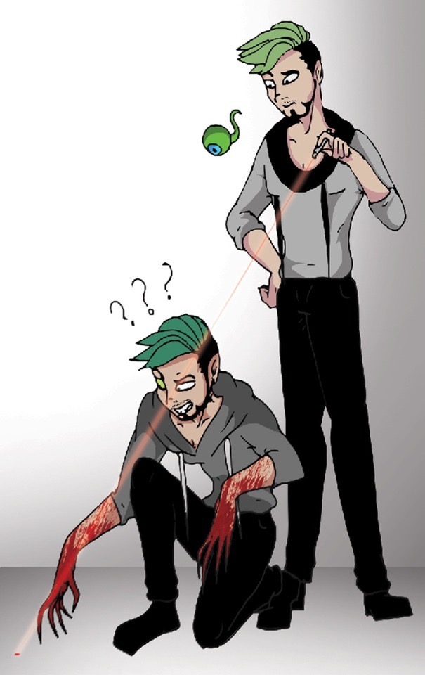 605x960 Old Jacksepticeye And Antisepticeye Drawing - Jacksepticeye Drawing