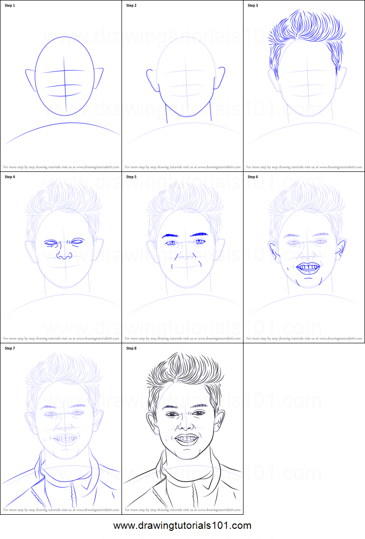 751x1110 how to draw jacob sartorius printable step - Jacob Sartorius Drawing