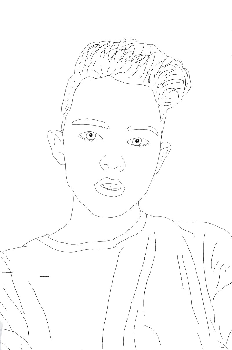 800x1207 outline drawing draw jacobsartorius jacob - Jacob Sartorius Drawing