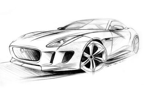 474x315 Jaguar Ftype Concept Sketches Tiaanspoiat Sketches - Jaguar Car Drawing