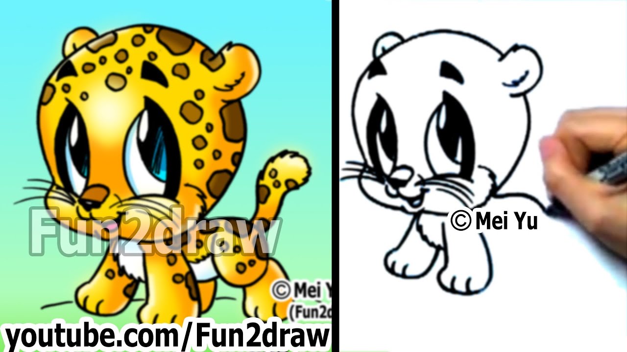 1280x720 How To Draw Cartoon Characters - Jaguar Cartoon Drawing