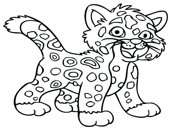600x450 symmetrical coloring pages jaguar cartoon drawing at free emoji - Jaguar Cartoon Drawing