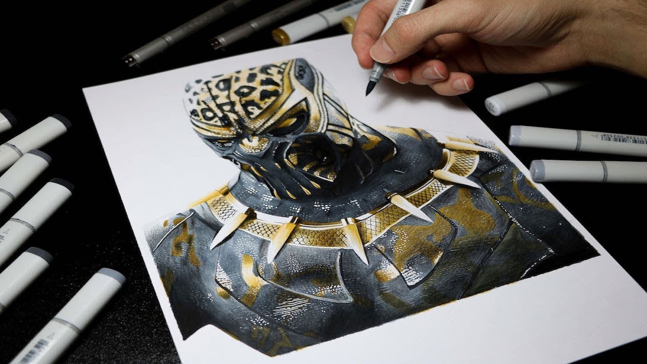 1280x720 Golden Jaguar - Jaguar Drawing