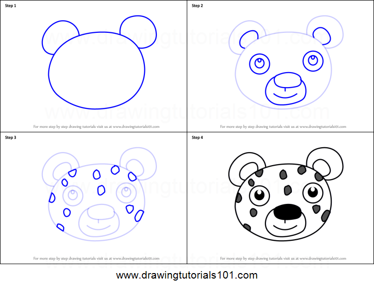 751x581 How To Draw A Jaguar Face For Kids Printable Step - Jaguar Face Drawing