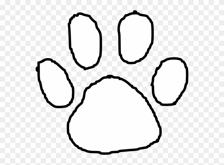 880x647 Tiger Paw Print Outline Clip Art - Jaguar Outline Drawing