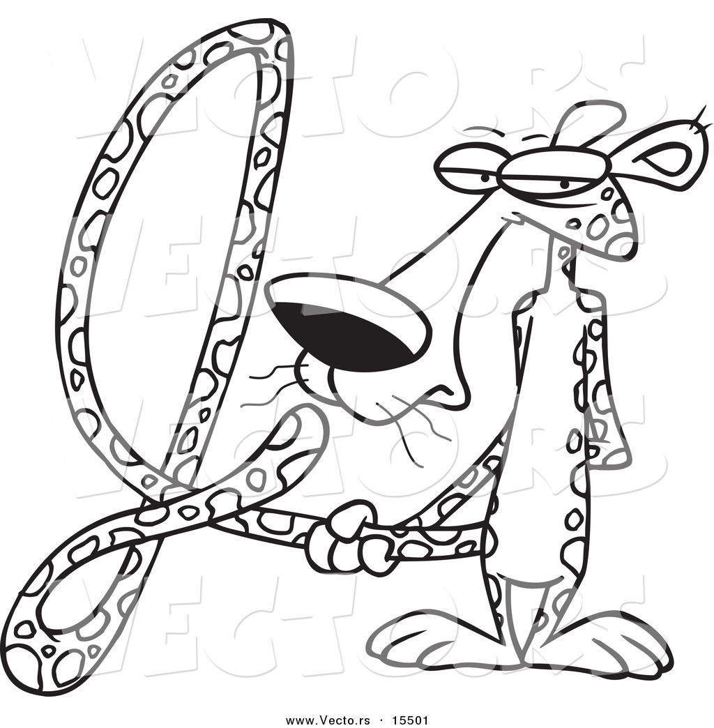 1024x1044 Vector Of A Cartoon J - Jaguar Outline Drawing
