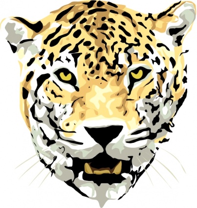 403x425 Free Download Of Cat Head Outline Drawing Face Cartoon Wild Jaguar - Jaguar Outline Drawing
