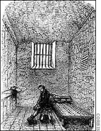 200x258 drawing of a prisoner in cell - Jail Cell Drawing