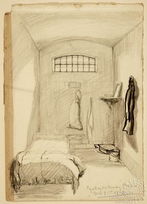 288x400 Drawing - Jail Cell Drawing
