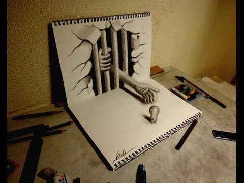 480x360 How To Draw Art Hand In Jail - Jail Drawing
