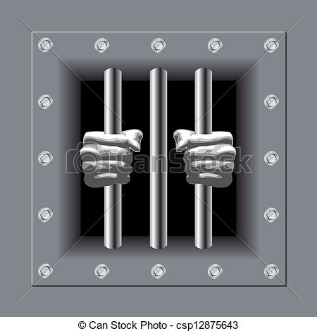 450x470 prison bars with his hands - Jail Drawing