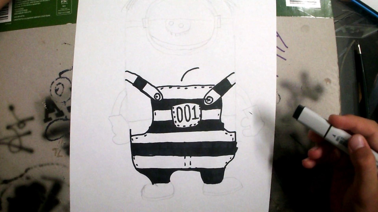 1280x720 How To Draw A Minion In Jail Clothes - Jail Drawing
