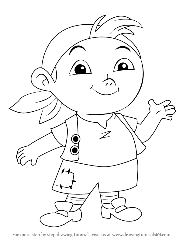 612x792 learn how to draw cubby from jake and the never land pirates - Jake And The Neverland Pirates Drawing