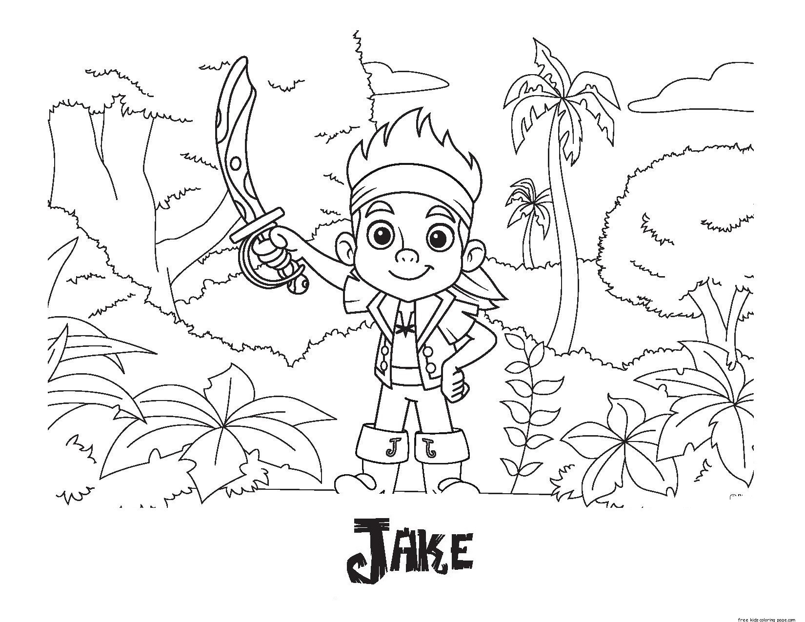 1650x1275 awesome jake the pirate coloring pages preschool to sweet - Jake And The Neverland Pirates Drawing