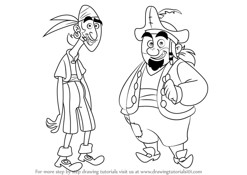 800x566 learn how to draw sharky and bones from jake and the never land - Jake And The Neverland Pirates Drawing