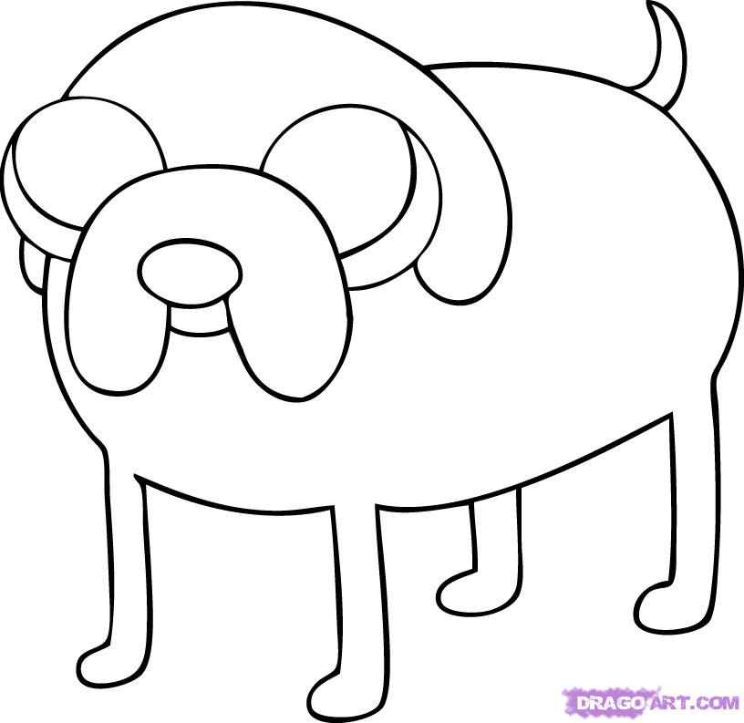 816x793 how to draw jake, step - Jake The Dog Drawing